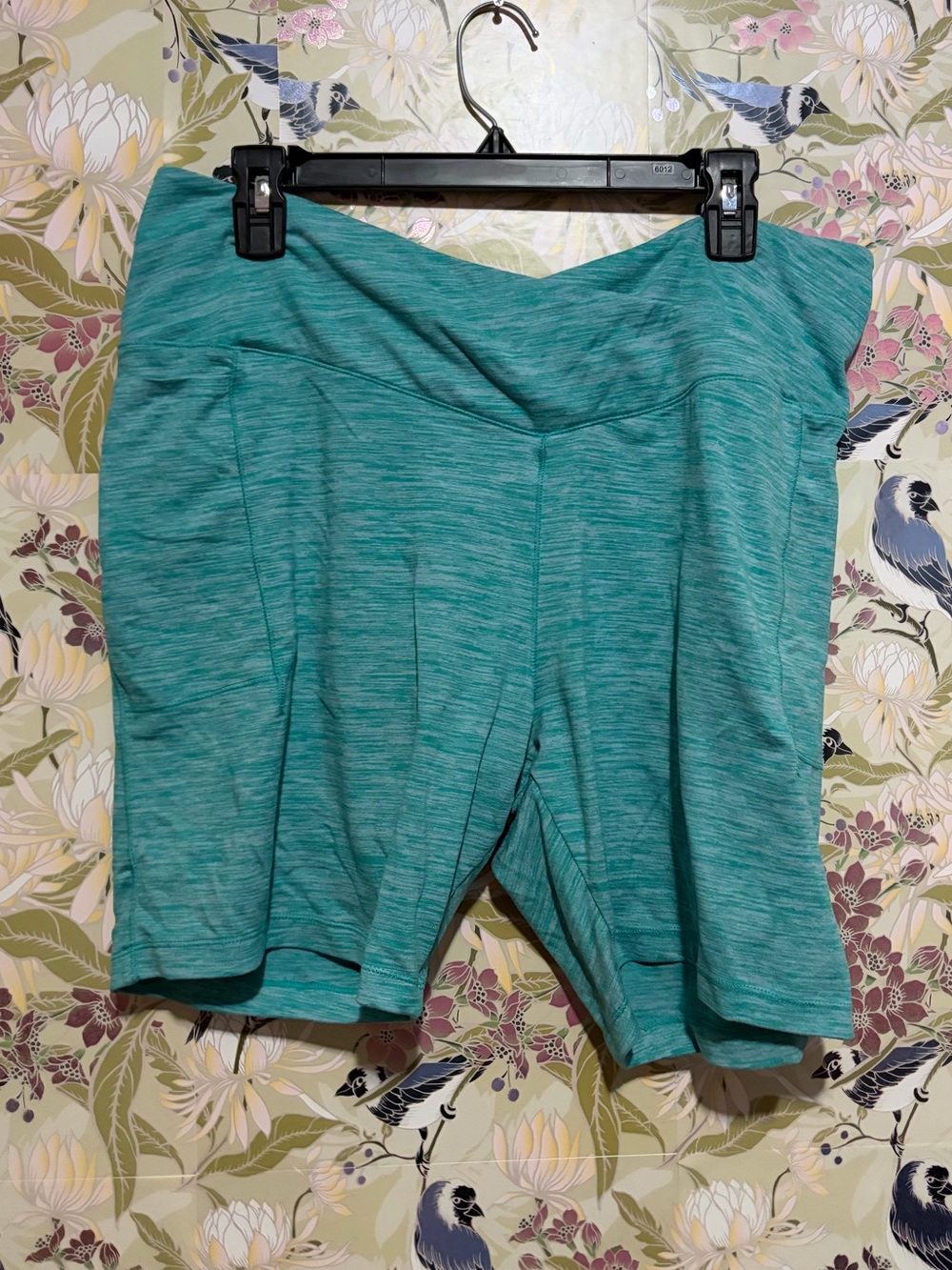 Danskin Teal Heathered Bike Shorts